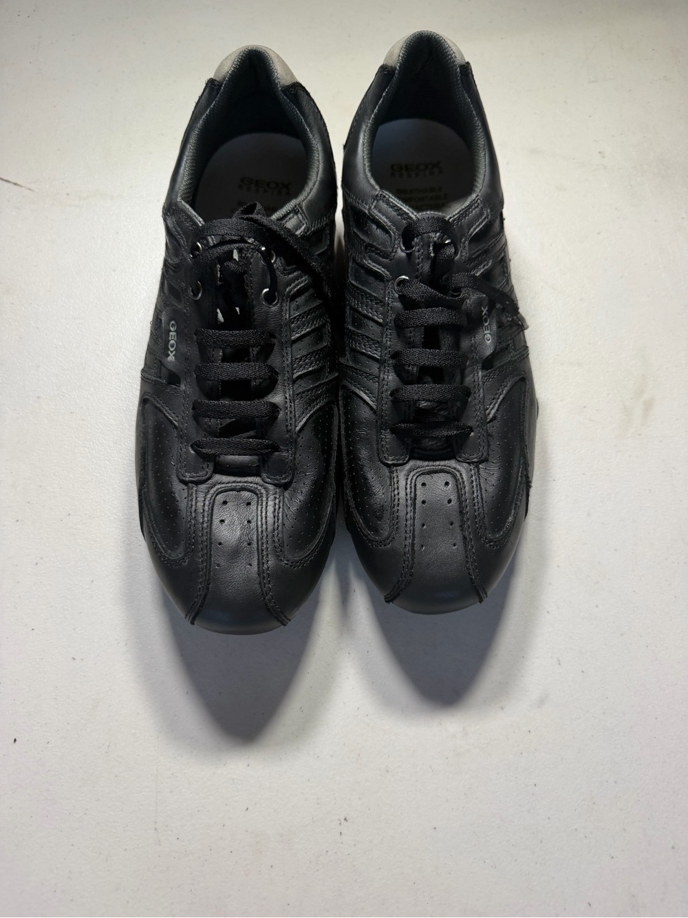 Geox Men’s Black Lace-Up Athletic Sneakers